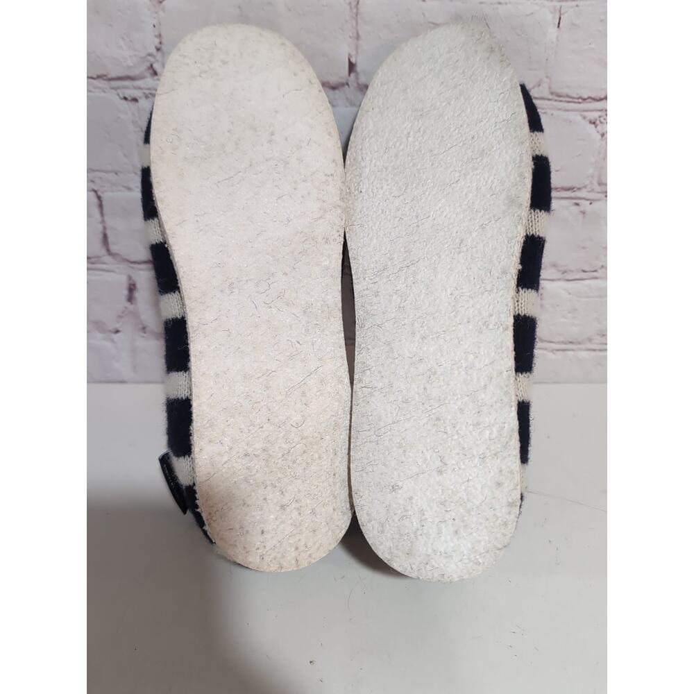ARMOR-LUX Wool Slippers 38 US 7-8 Womens Natural Navy Stripe Indoor Outdoor - Picture 5 of 10